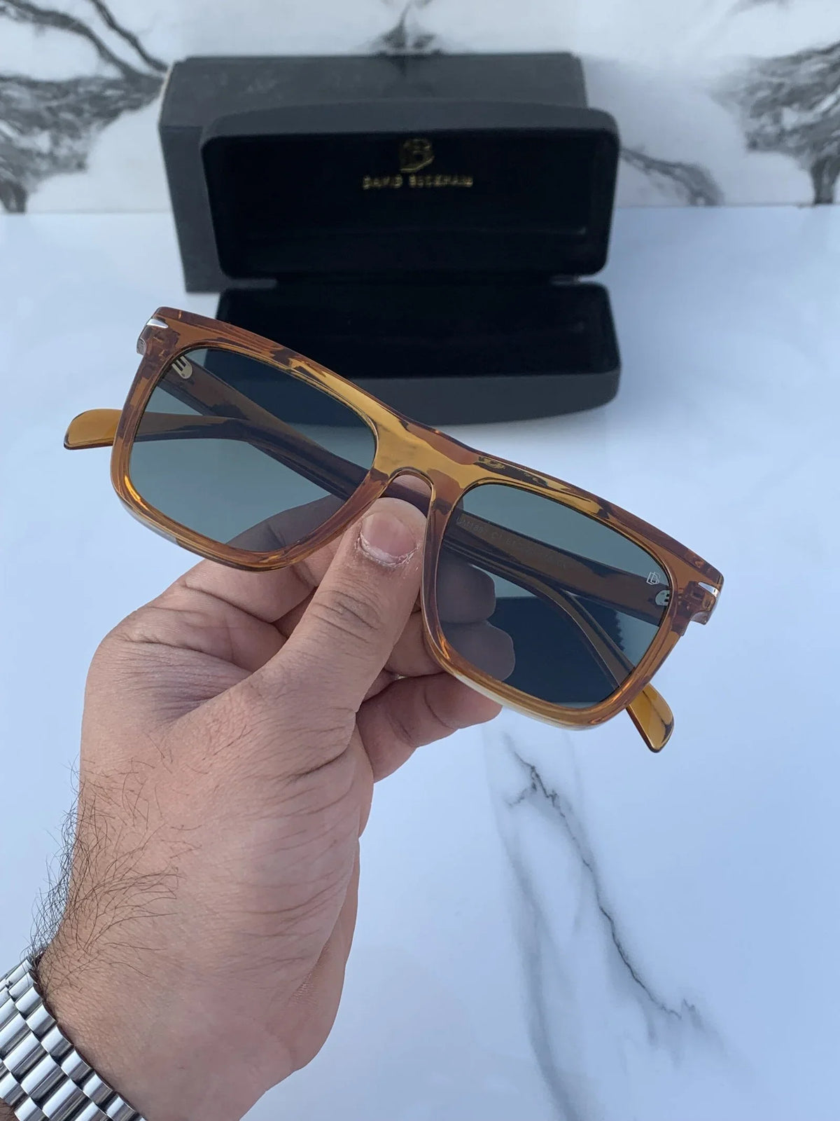 Branded D_B Brown Sunglasses Grey (With Original Kit)
