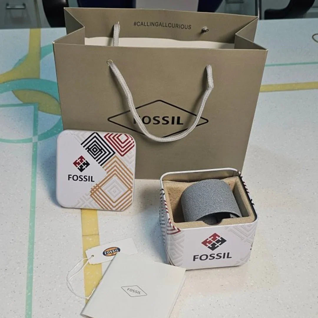 Fos_sil Chrono Rose Gold White Dial Ladies Watch