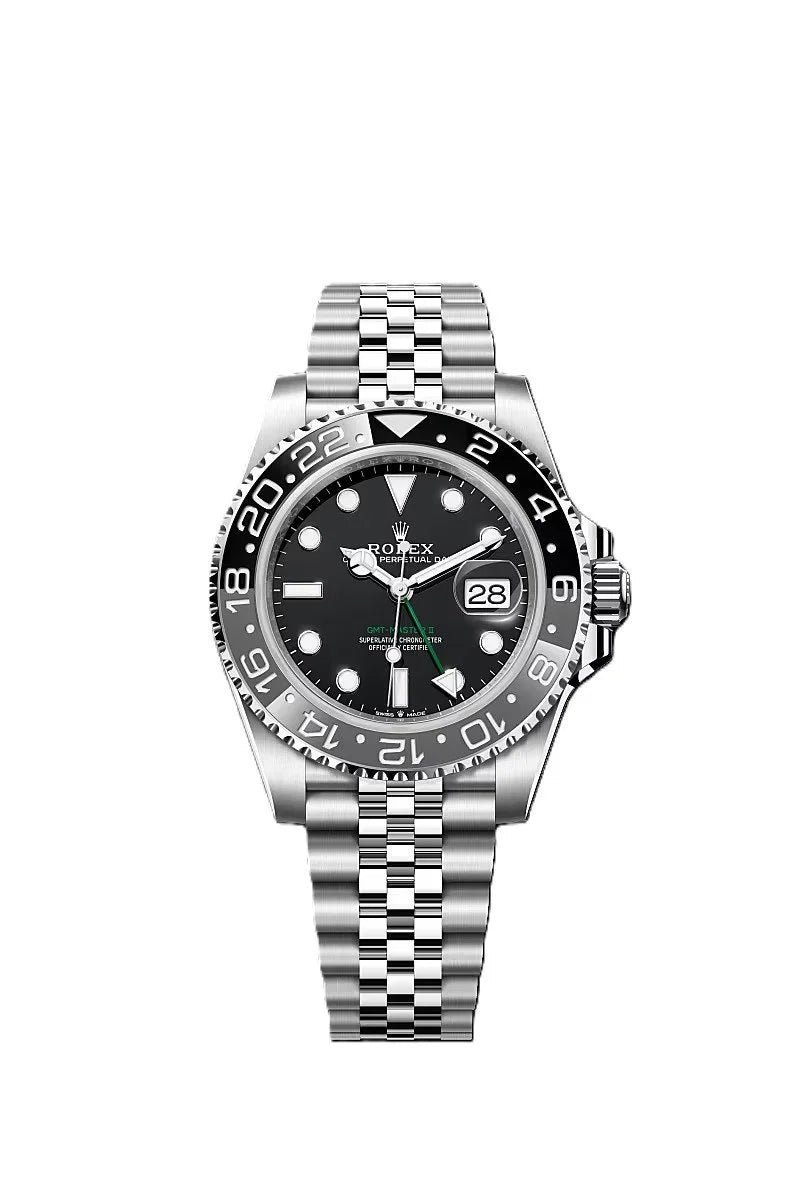 ROLE_X GMT-Master II black dial date Jubilee bracelet.
